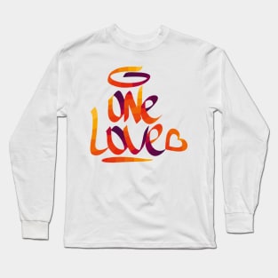 One love colorful font Long Sleeve T-Shirt